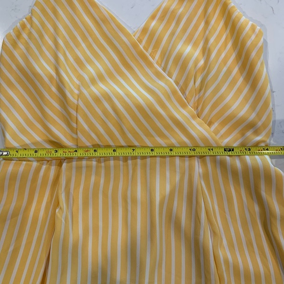 Lulu’s Jayla Yellow Striped Tie-Back Skater Dress, Size M - Picture 9 of 10